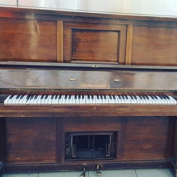 Public piano in Sheffield, England, United Kingdom