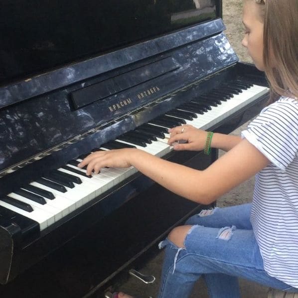 Public piano in Volgograd, Volgograd Oblast, Russia