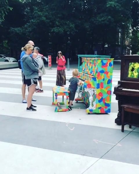 Photo of Portland Art Museum at Belluschi Building, Fred Meyer Plaza, University District, Downtown, Portland, Multnomah County, Oregon, 97204, United States. The pianos are all…