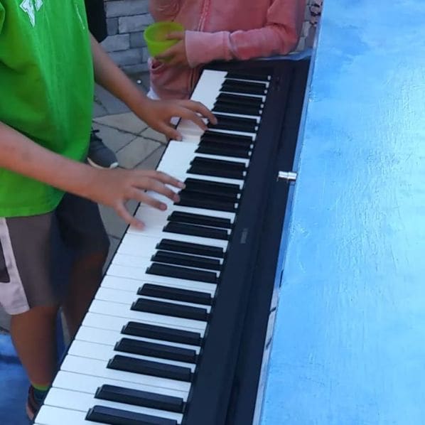 Public piano in Fredericton, New Brunswick, Canada