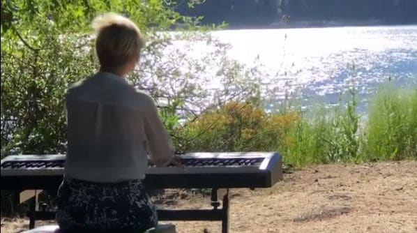 Public piano in Shasta County, California, United States