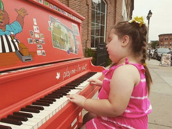Public piano in Stratford, Ontario, Canada