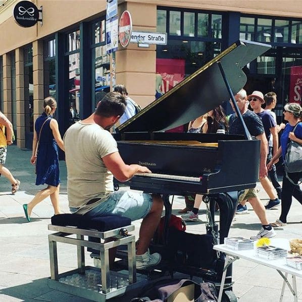 Public piano in Göttingen, Lower Saxony, Germany