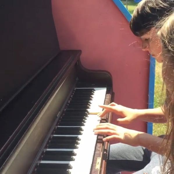 Public piano in Montmagny, Quebec, Canada