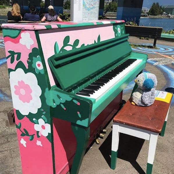 Public piano in Vancouver, British Columbia, Canada