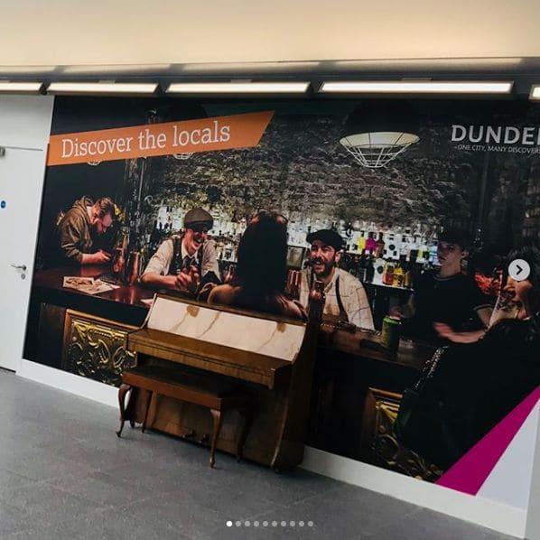 Public piano in Dundee, Scotland, United Kingdom