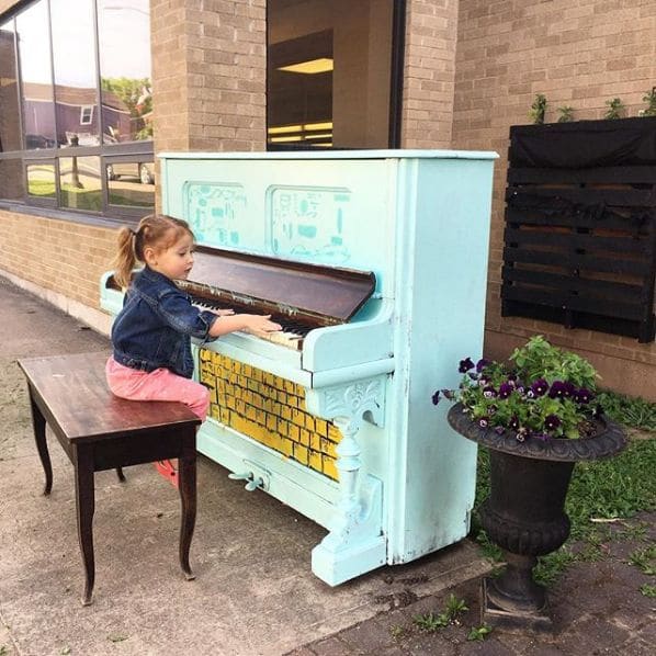Public piano in Pictou County, Nova Scotia, Canada