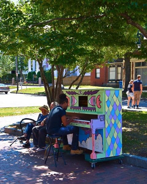 Public piano in Portland, Oregon, United States