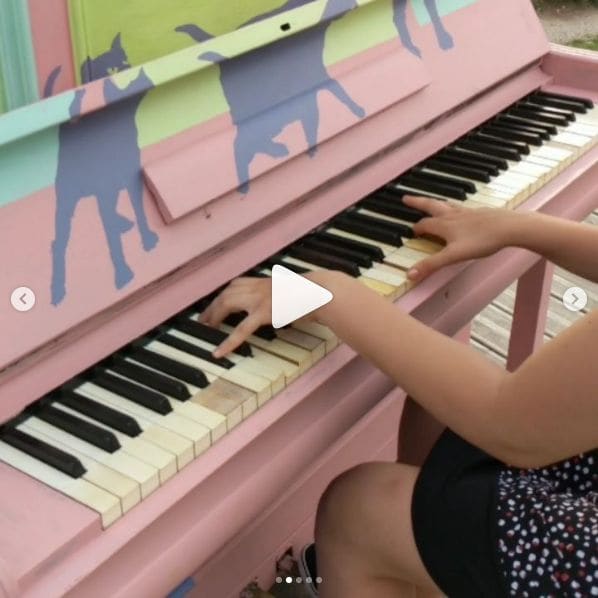 Public piano in Courland, Latvia