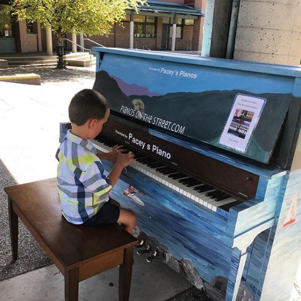 Public piano in District of North Vancouver, British Columbia, Canada