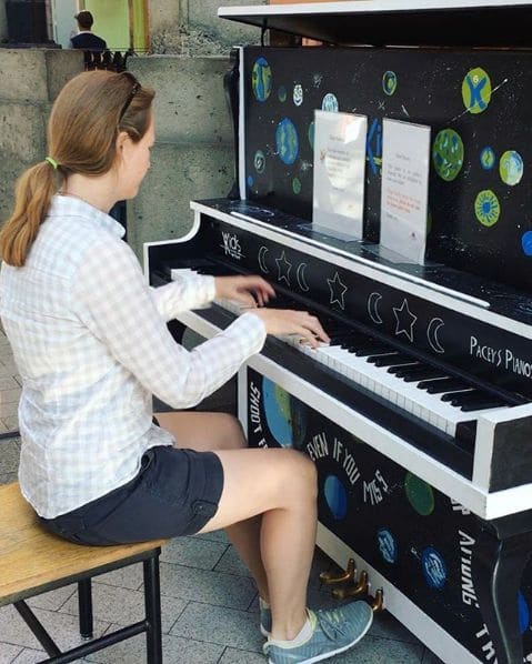 Public piano in Vancouver, British Columbia, Canada