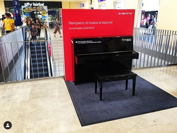 Public piano in Distretto di Bellinzona, Ticino, Switzerland