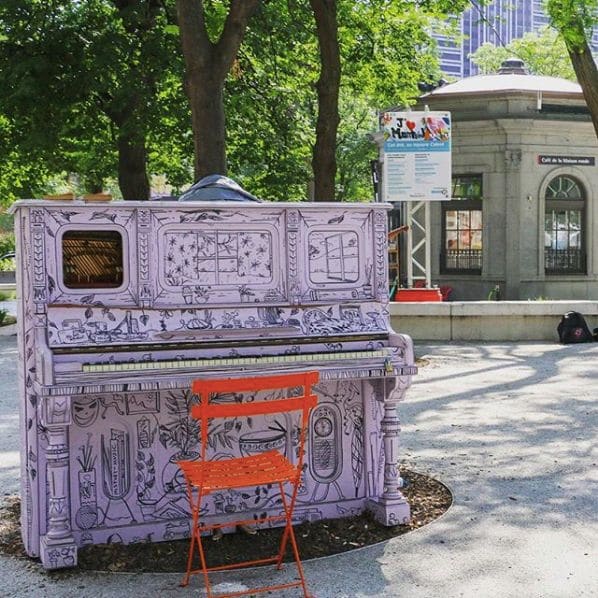 Public piano in Montreal, Quebec, Canada