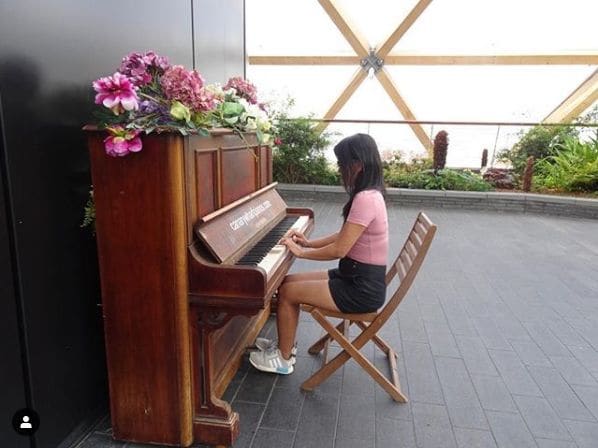 Public piano in London, England, United Kingdom