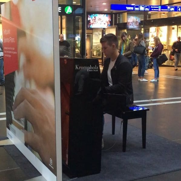 Public piano in Neustadt, Zug, Switzerland