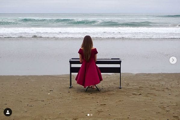 Public piano in Mendocino County, California, United States