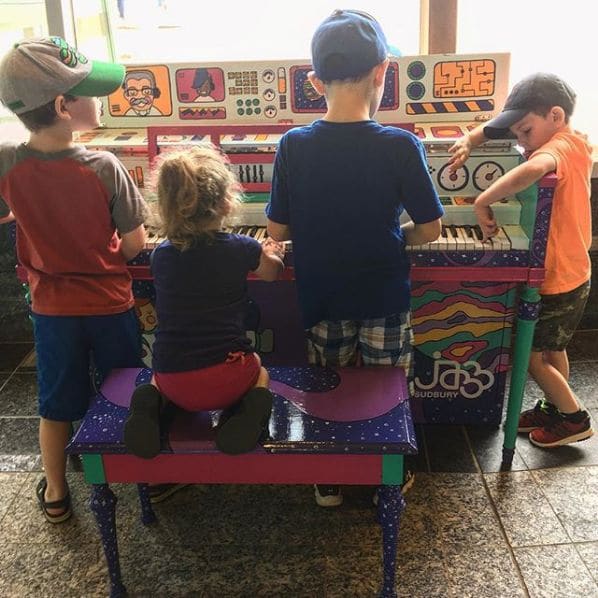Public piano in Greater Sudbury, Ontario, Canada