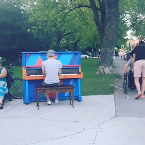 Public piano in Montreal, Quebec, Canada
