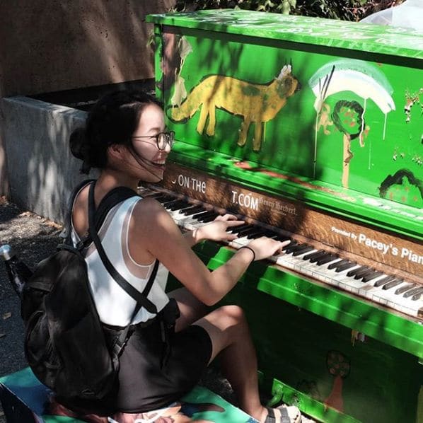 Public piano in Vancouver, British Columbia, Canada
