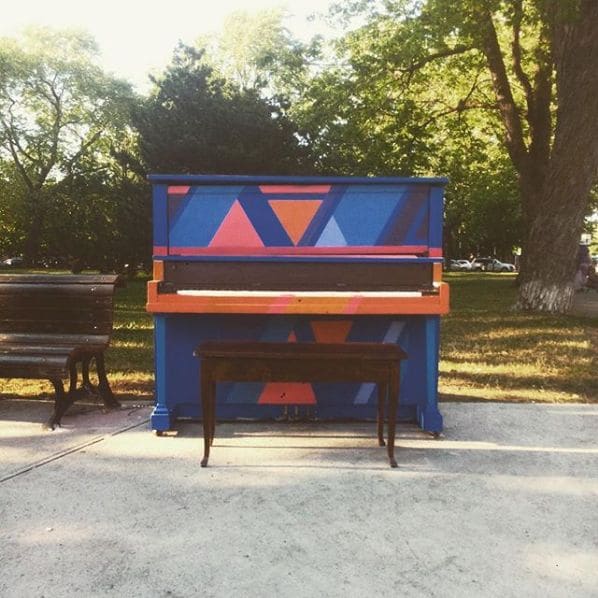 Public piano in Montreal, Quebec, Canada