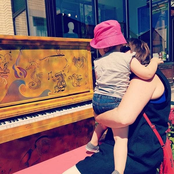 Public piano in La Côte-de-Gaspé, Quebec, Canada