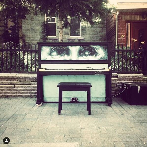 Public piano in Montreal, Quebec, Canada