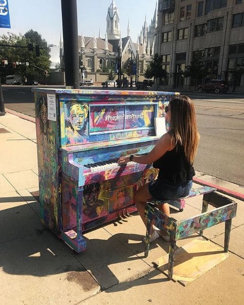Public piano in Salt Lake City, Utah, United States