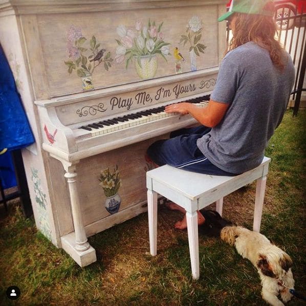 Public piano in Stratford, Ontario, Canada
