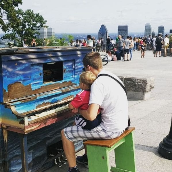 Public piano in Montreal, Quebec, Canada
