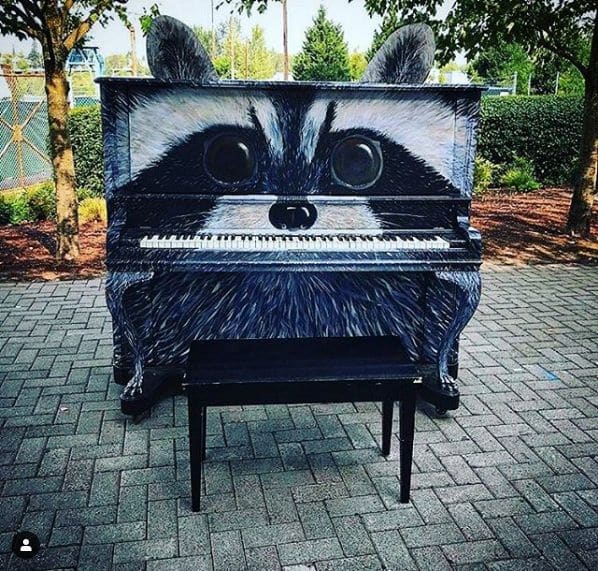 Public piano in Portland, Oregon, United States