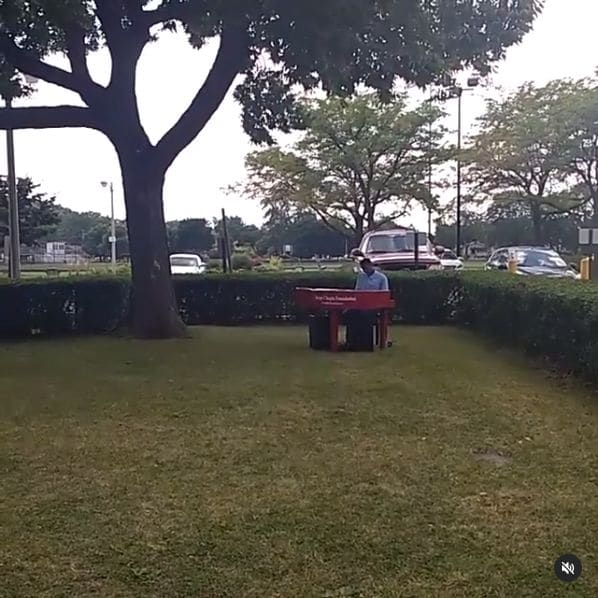 Public piano in Chicago, Illinois, United States
