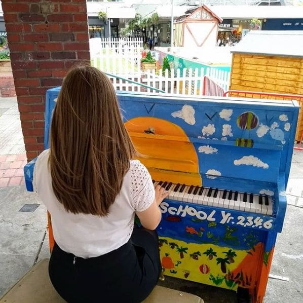 Public piano in Torfaen, Wales, United Kingdom