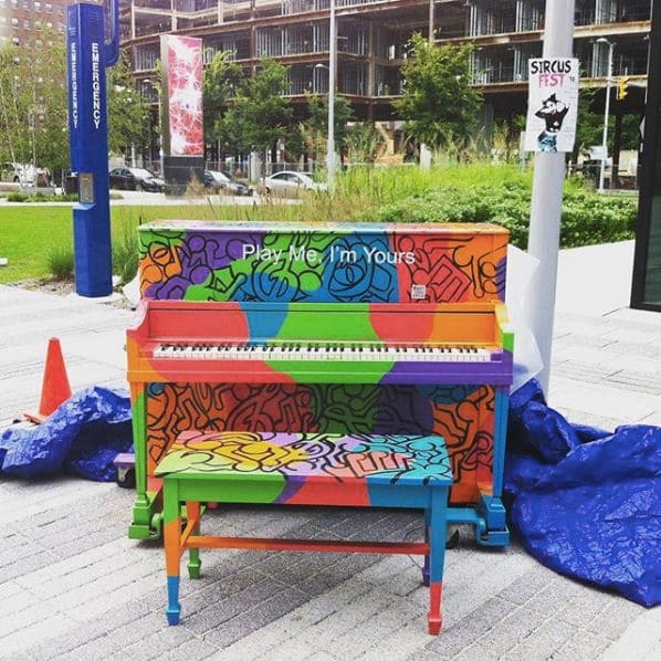 Public piano in Cleveland, Ohio, United States