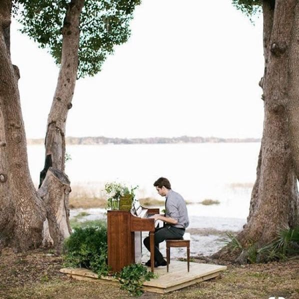 Public piano in Everett, Washington, United States