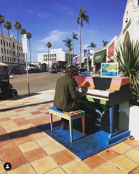 Public piano in San Diego, California, United States