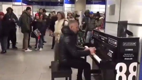 Public piano in Herzogtum Lauenburg, Schleswig-Holstein, Germany