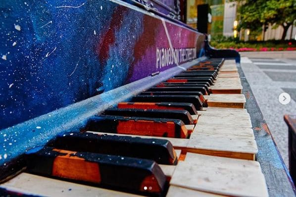 Public piano in Vancouver, British Columbia, Canada