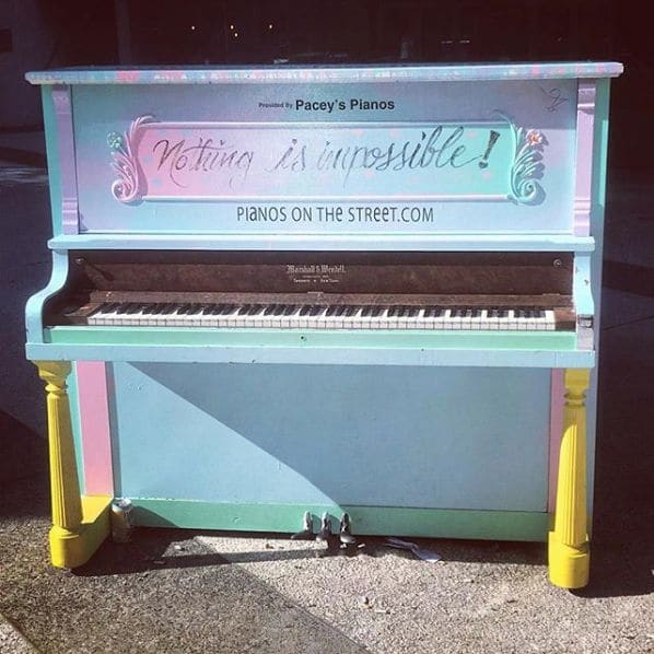 Public piano in Vancouver, British Columbia, Canada
