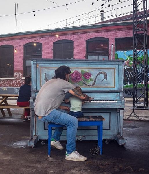 Public piano in Montreal, Quebec, Canada