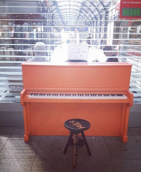 Public piano in Wiesbaden, Hesse, Germany