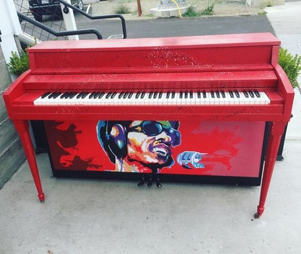 Public piano in Napa, California, United States