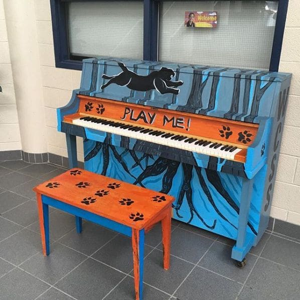 Public piano in Mississauga, Ontario, Canada