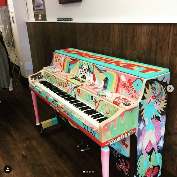 Public piano in Newmarket, Ontario, Canada