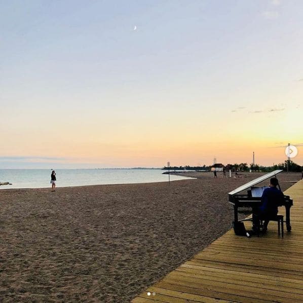 Public piano in Old Toronto, Ontario, Canada