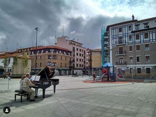 Public piano in Romo, Autonomous Community of the Basque Country, Spain