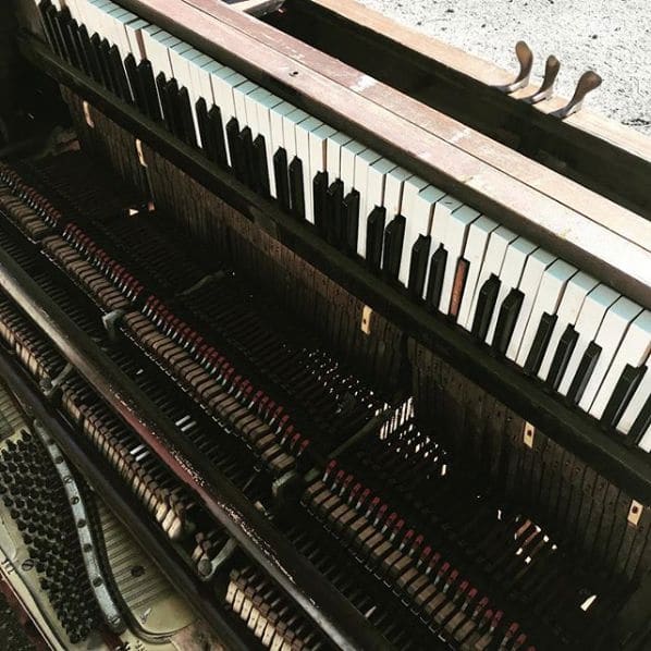 Public piano in Montreal, Quebec, Canada