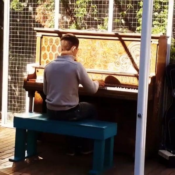 Public piano in Montreal, Quebec, Canada