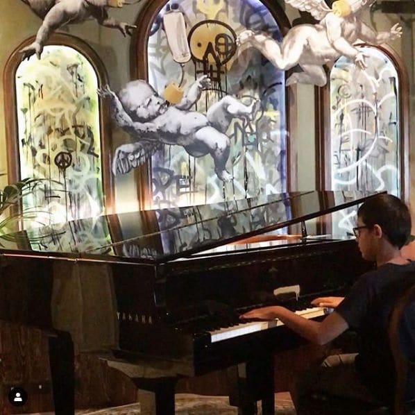Public piano in Area C, Judea and Samaria, Palestinian Territory
