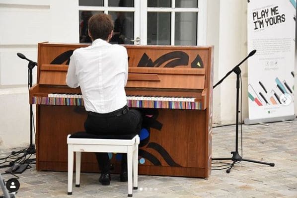 Public piano in Boulogne-Billancourt, Ile-de-France, France