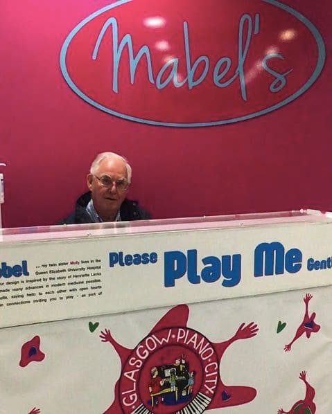 Public piano in Glasgow, Scotland, United Kingdom